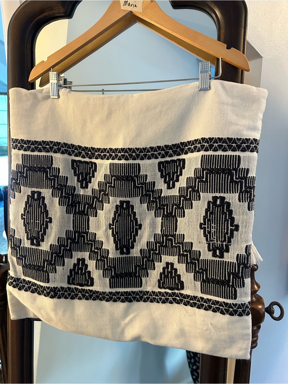 Pendleton pillow covers 2X Black Label on Cream Textile